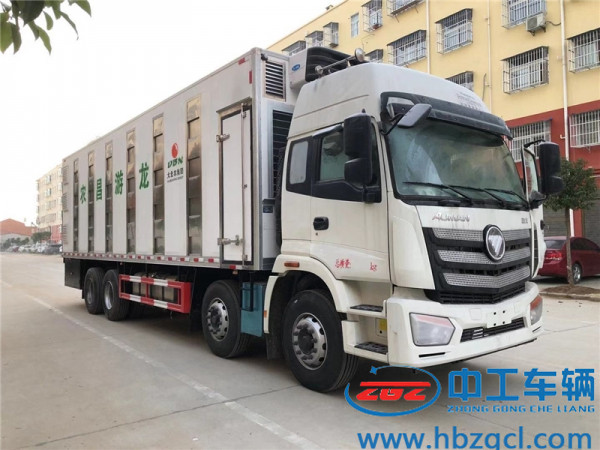 福田9米6空调恒温封闭式拉猪车